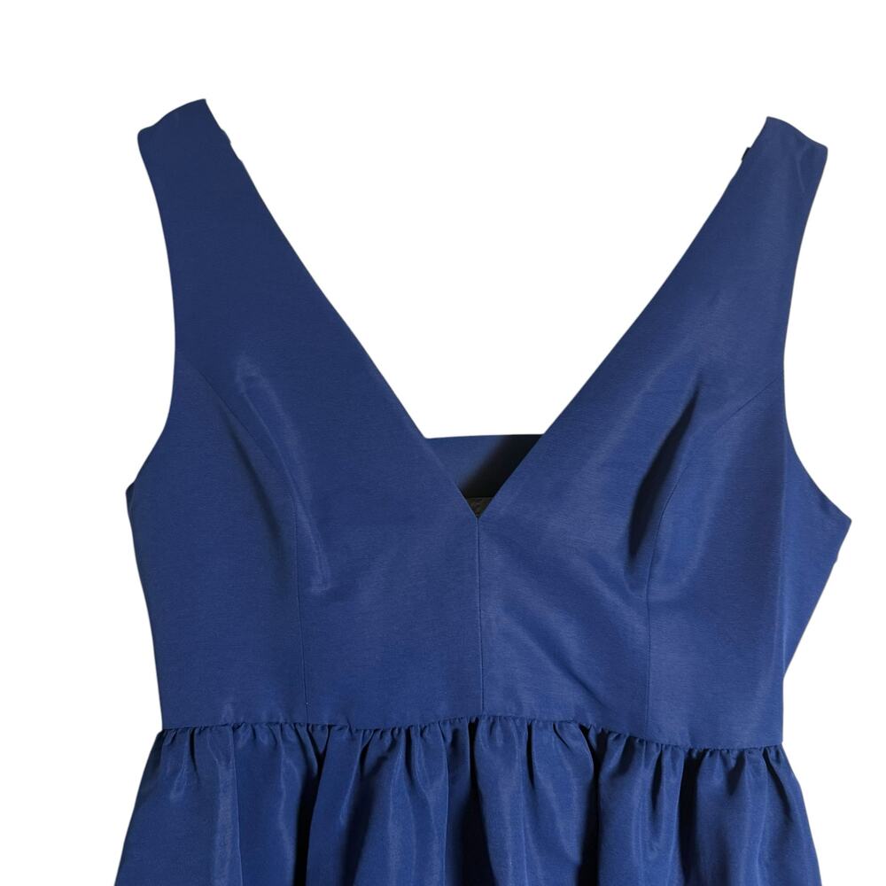 Sachin & Babi Katrina Midnight Blue Sleeveless V-Neck Bow Back Cocktail Gown 14 - Picture 5 of 14